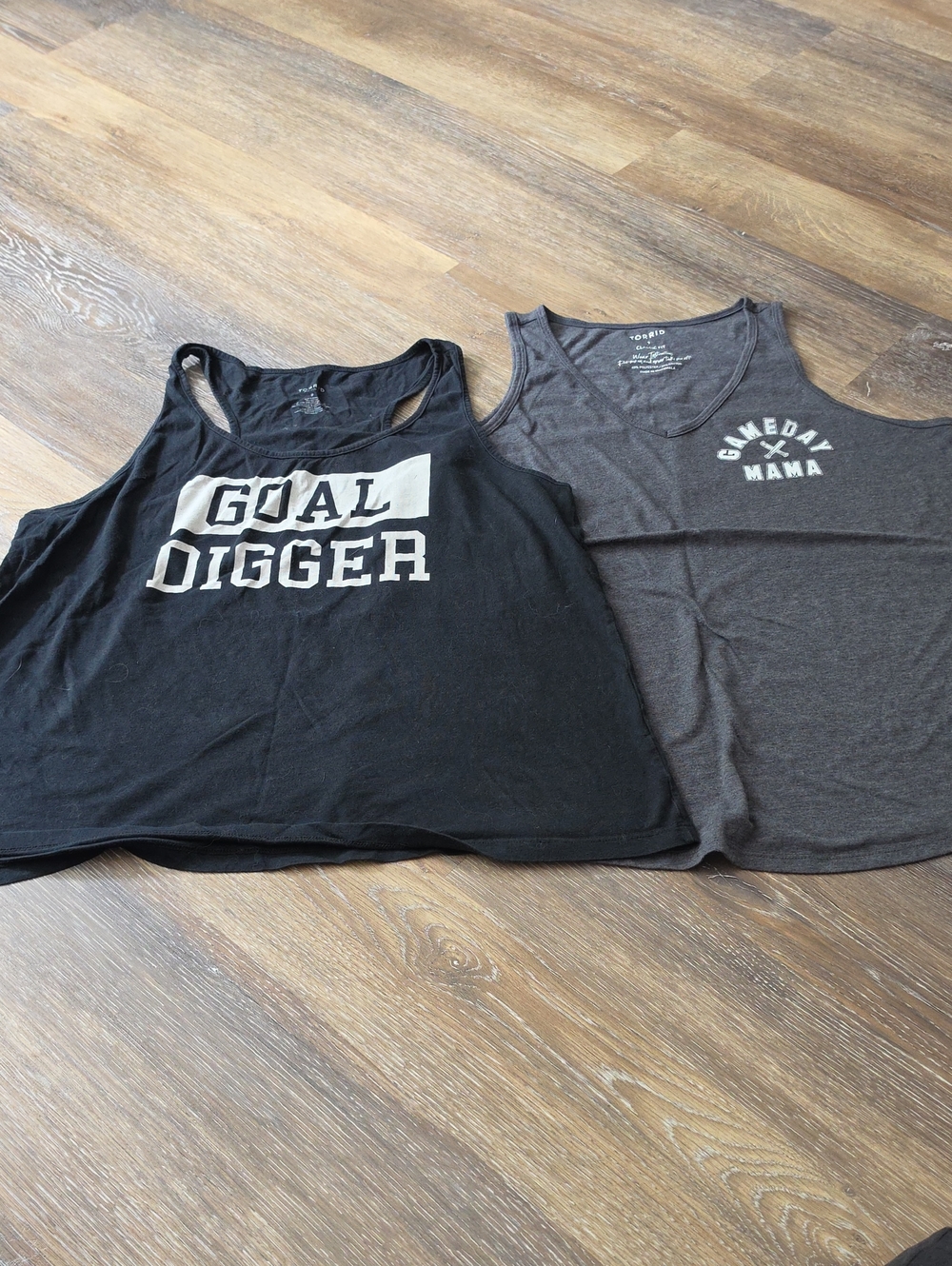 Black "Goal Digger" Graphic Tank Top And Game Day Mama Set